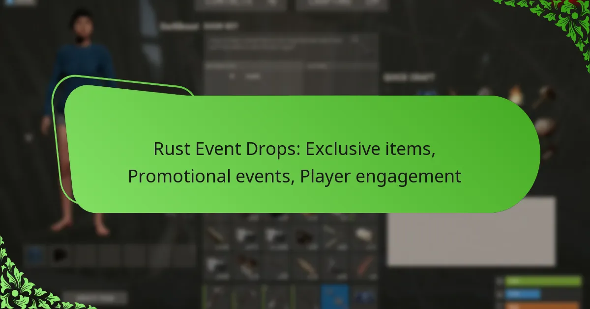 Rust Event Drops: Exclusive items, Promotional events, Player engagement