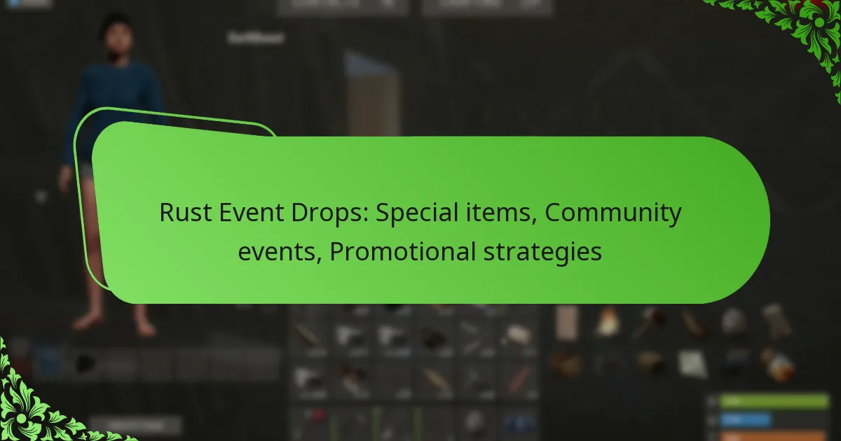 Rust Event Drops: Special items, Community events, Promotional strategies