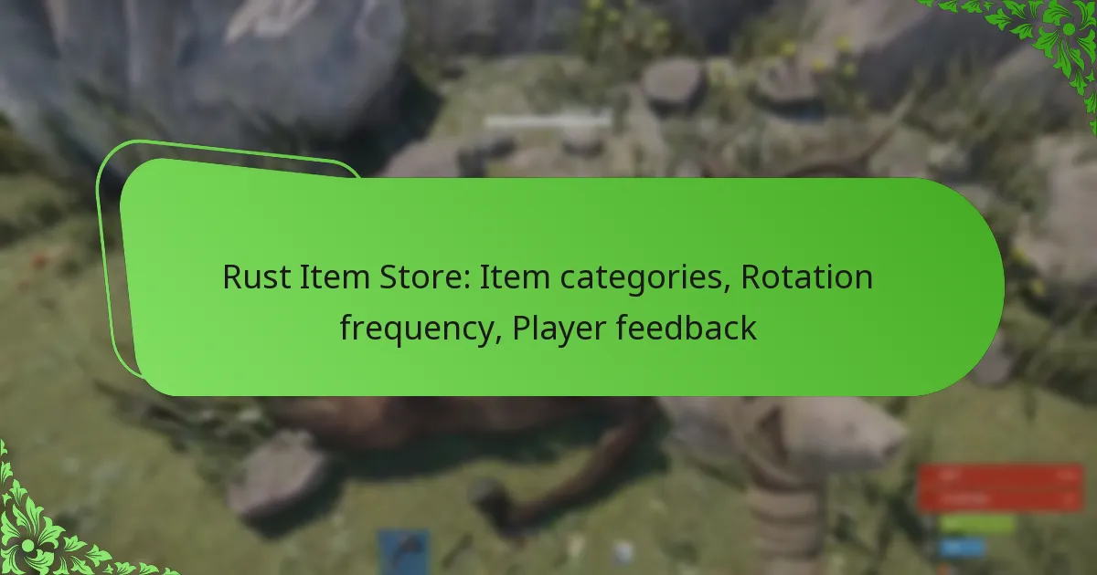 Rust Item Store: Item categories, Rotation frequency, Player feedback