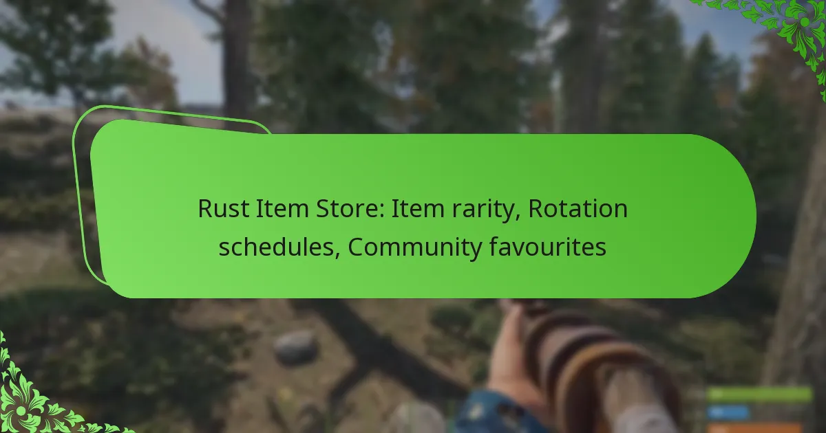 Rust Item Store: Item rarity, Rotation schedules, Community favourites