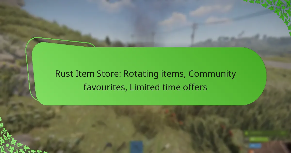 Rust Item Store: Rotating items, Community favourites, Limited time offers