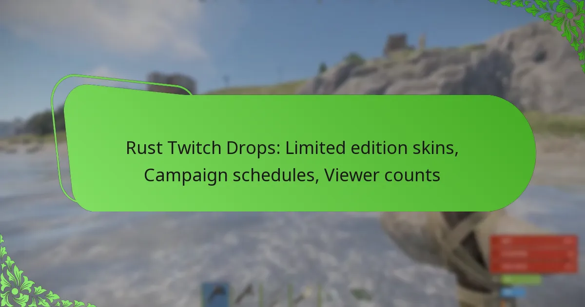 Rust Twitch Drops: Limited edition skins, Campaign schedules, Viewer counts