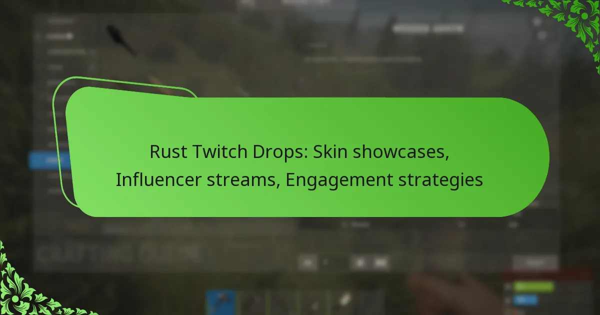 Rust Twitch Drops: Skin showcases, Influencer streams, Engagement strategies