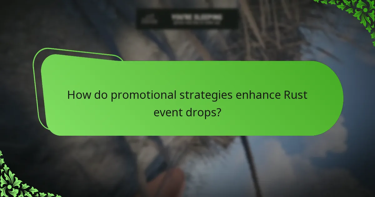 How do promotional strategies enhance Rust event drops?