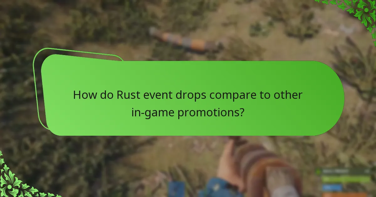 How do Rust event drops compare to other in-game promotions?