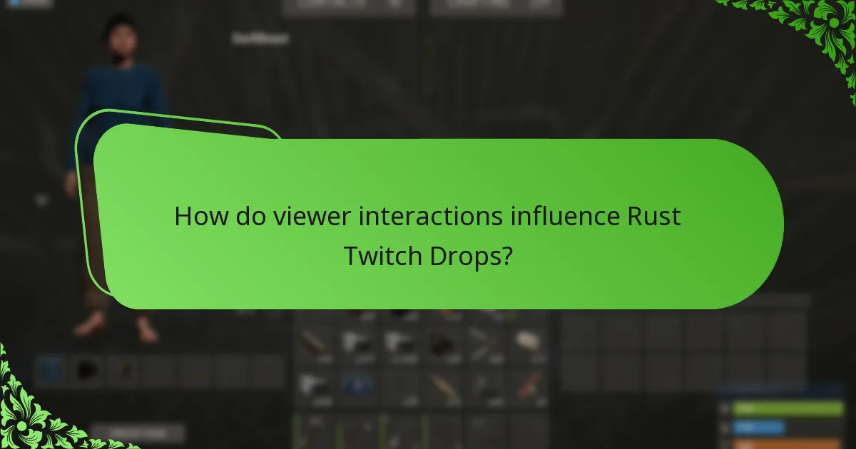 How do viewer interactions influence Rust Twitch Drops?