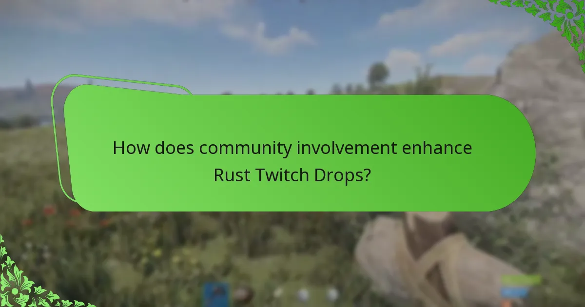 How does community involvement enhance Rust Twitch Drops?